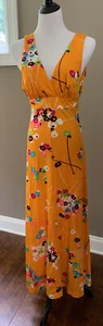 VINTAGE 70’s JACK HARTLEY HALTER TOP MAXI OPEN BACK DRESS SIZE *SMALL - Picture 1 of 8