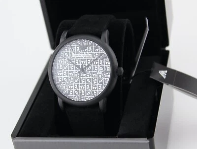 NEW AUTHENTIC EMPORIO ARMANI LUIGI BETA BLACK GUNMETAL GREY MEN'S AR11274 WATCH - Image 1 of 4