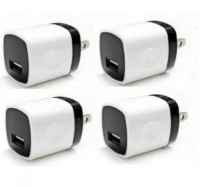 4x 1A USB Power Adapter AC Home Wall Charger US Plug FOR iPhone 5 6 7 8 + X XR - Image 1 of 2