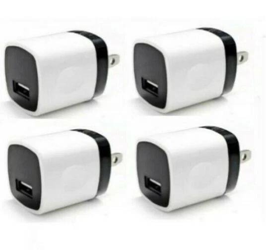 4x 1A USB Power Adapter AC Home Wall Charger US Plug FOR iPhone 5 6 7 8 + X XR - Image 1 of 2