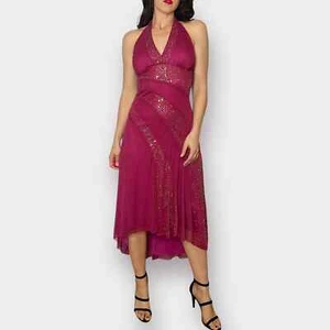 90s Rampage Mauve and Gold Party Dress - Picture 1 of 8