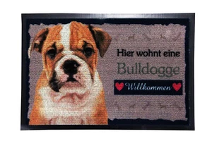 Fußmatte Englische Bulldogge English Bulldog Fußabtreter Hundeteppich - Bild 1 von 1