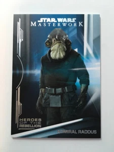 2019 Star Wars Masterwork Admiral Raddus Heroes of the Rebellion #HR-14 - Picture 1 of 2