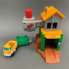 Fisher Price Truck and Station Toys Geo Trax 2003 Dump Dirt Gravel Toy Lot of 3 