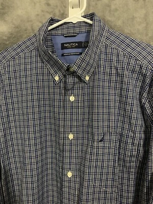 Nautica Mens Multicolor Plaid Long Sleeve Button Down Size Xl - Image 1 of 4