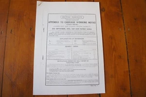 Aviso de trabajo de carro Fascimilie 1952 trenes de vapor zona sur - Imagen 1 de 10