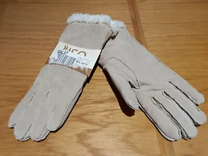ISOTONER Guanti donna mocassino cucito scamosciato sherpasoft foderati, beige, MEDIA - Foto 1 di 8
