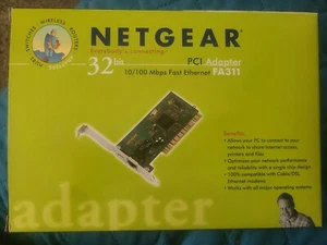 Netgear FA311v2 32 Bit PCI Adapter 10/100 Mbps Fast Ethernet Small Business Home - Picture 1 of 4