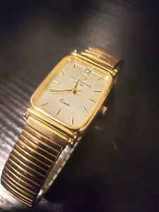 🔥RARE Vintage Jules Jurgensen W4860 Diamond Unisex Gold Watch - Picture 1 of 5