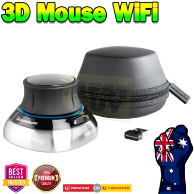 3Dconnexion SpaceMouse Wireless 3D mouse 2 buttons wireless wired 2.4 3DX-700066 - Image 1 of 3