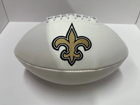 New Orleans Saints Stitched Logo Full Size NFL Football W/ Box White Panel Cover