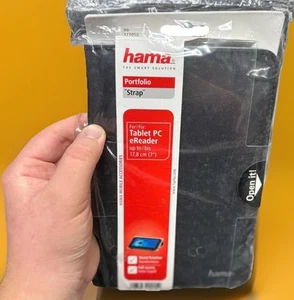 Hama Portfolio Strap BLACK Bag Protective Case standing Tablet PC Tab eReader 7" - Picture 1 of 3