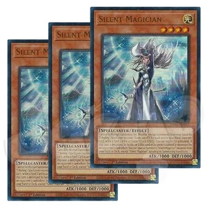 Yugioh - Silent Magician x 3 - 1st Edition Ultra Rare NM - Free Holo Card - Picture 1 of 1