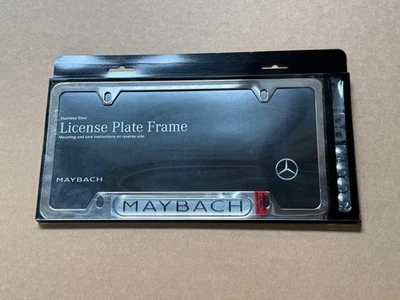 Mercedes-Benz Genuine MAYBACH Polished Stainless Steel License Plate Frame - Image 1 of 3