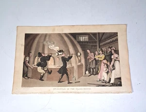 Antique 1820 Dr. Syntax in the Glass House Print Rowlandson Engraving - Picture 1 of 5