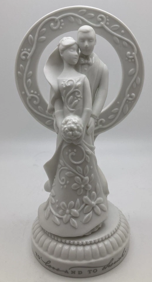 Hallmark Keepsake 2005 Porcelana Boda Pastel Topper "Amar y apreciar" Foto 1 de 4