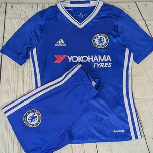 Chelsea FC Home Shirt & Shorts Boys Size  7-8 Years Blue 2016/17 - Picture 1 of 6