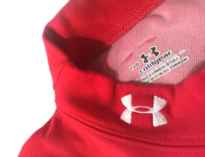 Under Armour Boy's ColdGear Compression Shirt Size Large Red Mock Neck Kids YLG - Picture 1 of 7