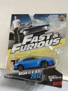 Mattel Hot Wheels Fast & Furious 1:55 Nissan GTR R35 Blue 15/32 - Picture 1 of 2