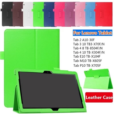 Ultra Slim Leather Case Smart Tablet Cover For Lenovo Tab 3 4 E10 P10 10.1" - Image 1 of 4