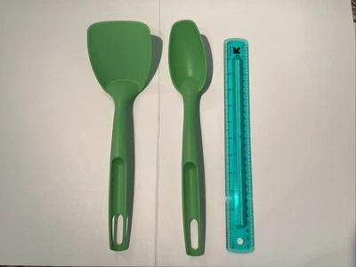 Ikea Nylon Green Kitchen Spatula & Large Spoon  12.5 Inches Each - Image 1 of 4