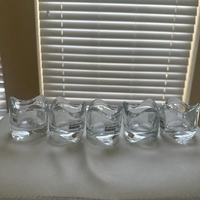 Set of 5 IKEA Clear Glass Candle Holders - Image 1 of 2