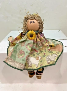 Regal Sitter Löffel Puppe mit Knopf Armen und Beinen - Bild 1 von 4