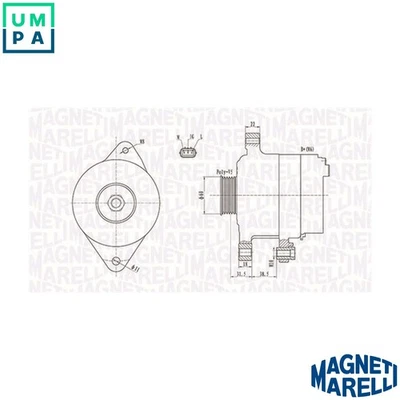 ALTERNATOR 063731893010 FOR TOYOTA 1ND-TV 1.4L 4cyl YARIS - Image 1 of 4