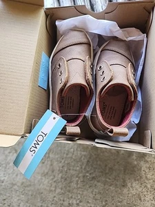 NEW TOMS BOTAS SNEAKER SIZE 5 Toddler CUPSOLE TOFFEE MICROSUEDE - Picture 1 of 11
