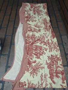 Waverly Home Classics Gingham Country Life Toile Valances Cottage Core 80" Long - Picture 1 of 4