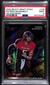 2023 Panini Select Draft Picks Tye Dye Prizm #126 Patrick Mahomes II PSA 9 20/25 - Picture 1 of 2