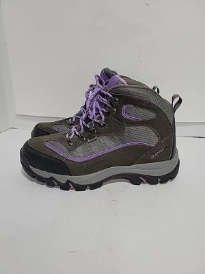 BOTAS HI-TEC DE CUERO GRIS IMPERMEABLES SENDERISMO AL TOBILLO DAMAS 11B Foto 1 de 4