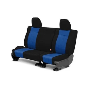 For Ford Aerostar 86-89 NeoSupreme 2nd Row Black & Blue Custom Seat Covers - Picture 1 of 3