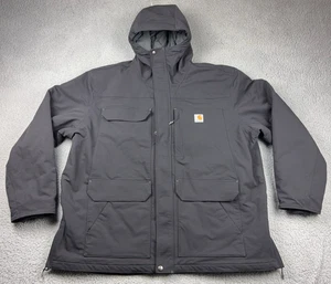 Carhartt Mens 2XL Super Dux Relaxed Fit Jacket w/ Hood 0C5002M Black - Bild 1 von 12