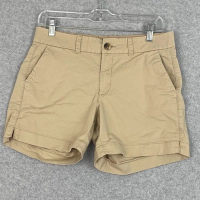 Old Navy Shorts Women's 4 Tan Everyday Short Mid Rise Pockets Chino Casual - Image 1 of 4