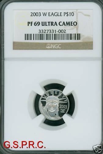 2003-W $10 PLATINUM Statue of Liberty NGC PR69 PROOF PF69 PR-69 PF-69 !!! - Image 1 of 1