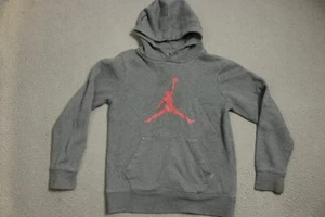 Nike Air Jordan Hoodie Kids Medium 10 12 Year Gray - Picture 1 of 7