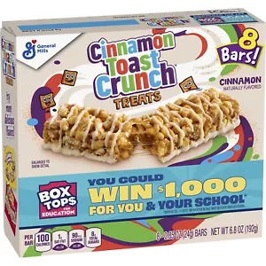 Barras de golosinas de cereal para desayuno tostadas de canela 8 quilates - Imagen 1 de 8