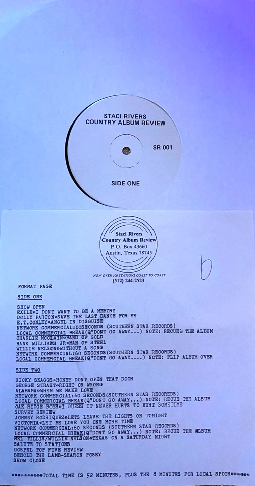 STACI RIVERS COUNTRY ALBUM REVIEW 1983: HW JR, VICTORIA, DOLLY, WILLIE NELSON - Image 1 of 1