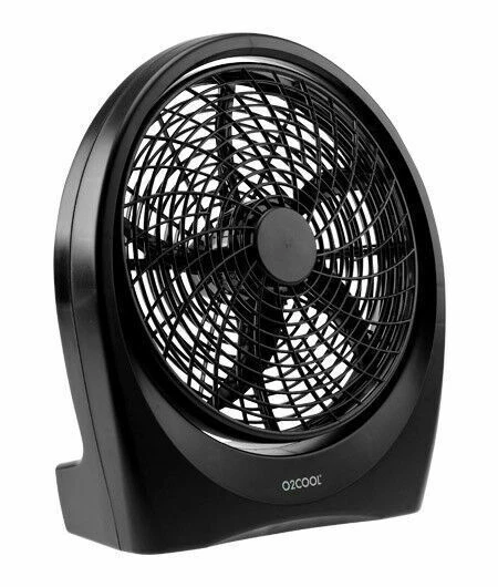 O2 COOL FD10003A 10" Battery or Electric Operated Portable Fan - Black