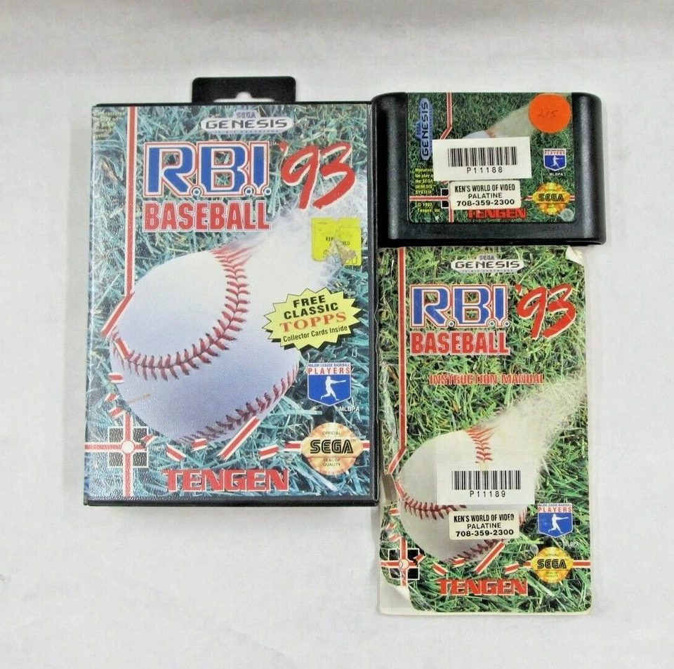 R.B.I. Baseball '93 (Sega Genesis, 1993) Complete with manual - Image 1 of 1