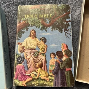 The Rainbow Bible King James Version Vintage Childeren Red Letter Edition In Box - Bild 1 von 7