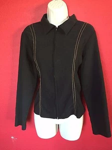 Sarah B Studio Petite - Chaqueta con Cremallera - Negra - Talla 14 Petite - Imagen 1 de 5