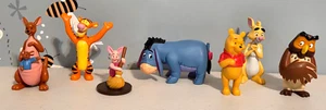 7 Piece Disney WINNIE THE POOH Kanga Roo Owl Piglet Cake Topper Toy PVC Figures - Picture 1 of 8