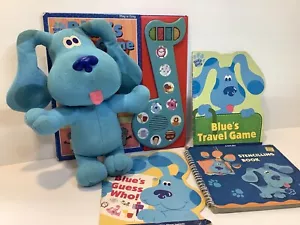 Blues Clues Bundle Plush Sound/Stencil/Pictures Books Nick Jr Nickelodeon Vntge - Picture 1 of 21