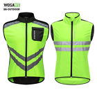 Herren Winddicht Fahrradweste MTB Bike Rennen Weste ärmellos Jacke Radsport Tops