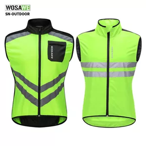Mens Windproof Bicycle Vest MTB Bike Racing Vest Sleeveless Jacket Cycling Tops - Picture 1 of 16