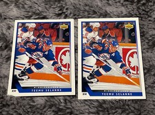 (2) 1993-94 Upper Deck #448 Teemu Selanne Winnipeg Jets Hockey Cards!