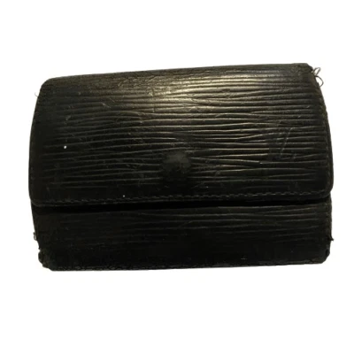 *Very Worn* Authentic Louis Vuitton 2004 Black Epi Leather 6 Key Case - Image 1 of 4