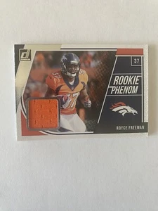 2018 DONRUSS "ROOKIE PHENOM" ROYCE FREEMAN Blue Parallel Orange Rookie Jersey - Picture 1 of 2